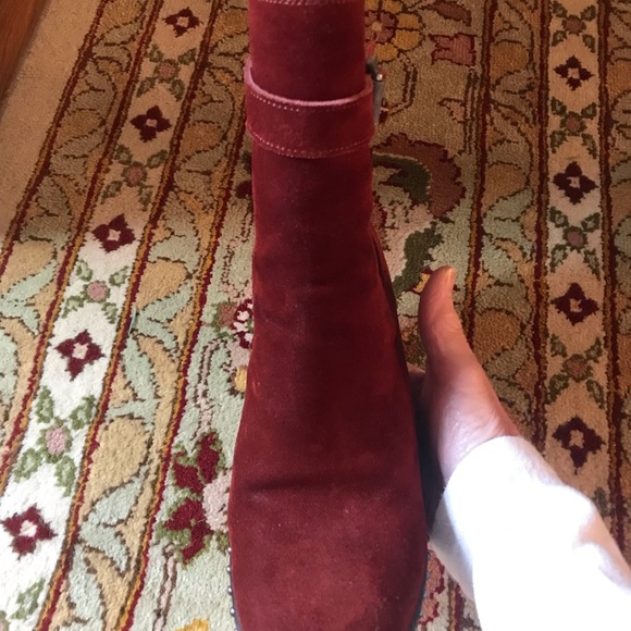 rag & bone Studded Burgundy Suede Boots - Picture 4 of 7